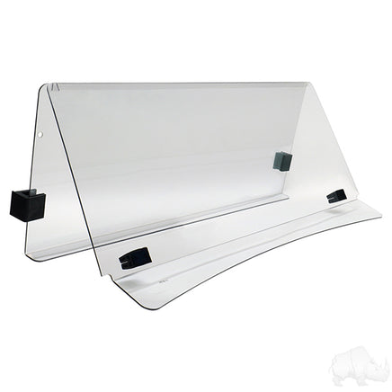 WIN-1026 - Windshield, Clear 2 Piece, E-Z-Go Express Cowl w/ Standard Top & 3/4" Strut