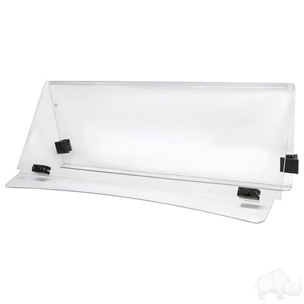 WIN-4026 - Windshield, Impact Modified Clear 2 Piece, E-Z-Go Express Cowl w/ Standard Top & 3/4" Strut