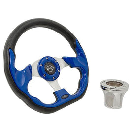 STEERING WHEEL KIT, BLUE/RACE 12.5 W/CHROME ADAPTER, YAMAHA