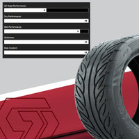 Tire, 12" GTW Fusion Steel Belt Radial 215/40-R12 4PR