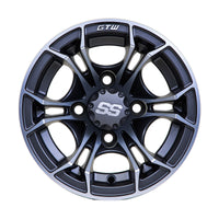 Wheel, Spyder 10x7 Matte Gray/Machined W/SS Cap
