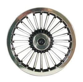 WHEEL COVER, 8" TURBINE BLACK/CHROME