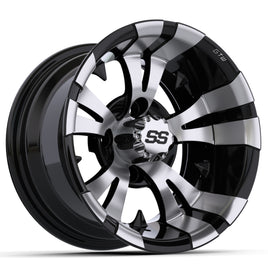 WHEEL, VAMPIRE 12X7 MACHINED BLACK