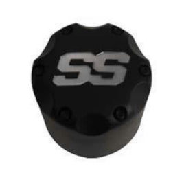 CENTER CAP, SS MATTE BLACK SNAP-IN