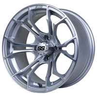 Wheel, Spyder 14x7 Silver Brush W/SS Cap