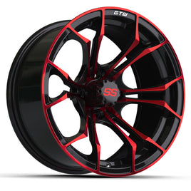 Wheel, Spyder 15x7 Black With Red Face