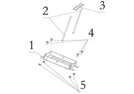 Kandi Kruiser OEM 12V Battery Frame Assembly