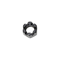 CASTLE NUT, HEX, M12 X 1.25, BLACK