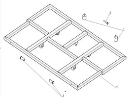 2 Passenger Kandi Cowboy E10K UTV Cargo Bed Frame