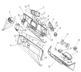 2 Passenger Kandi Cowboy E10K UTV Front Panel