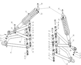2 Passenger Kandi Cowboy E10K UTV Front Suspension