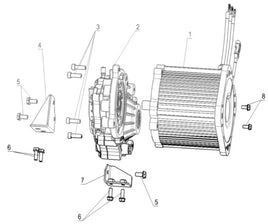 2 Passenger Kandi Cowboy E10K UTV Front Power Assembly