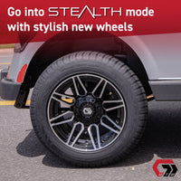 WHEEL, STEALTH 12X7 BLACK/MACHINE W CLEAR TINT