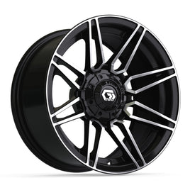 Wheel, Stealth 14x7 Black/Machined W Clear Tint