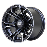Wheel, Spyder 10x7 Matte Gray/Machined W/SS Cap