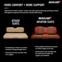 REAR SEAT CUSHIONS, AVIATOR G250/G300 BLACK
