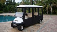 DoorWorks 6-passenger hinged door enclosure in Jet Black on Club Car Precedent