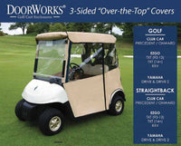 3-Sided Sunbrella "Over the Top" Sunbrella Golf Cart Covers