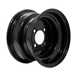 WHEEL, 10X6 STD GLOSS;BLK 4 HOLE W/STEM