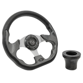 STEERING WHEEL KIT, CARBON FIBER/RACE 12.5 W/BLACK ADAPTER,
