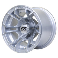 Wheel, Spyder 10x7 Silver Brush W/SS Cap
