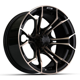 Wheel, Spyder 14x7 Matte Black/Bronze W/SS Cap