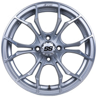 Wheel, Spyder 14x7 Silver Brush W/SS Cap