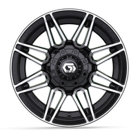 WHEEL, STEALTH 12X7 BLACK/MACHINE W CLEAR TINT
