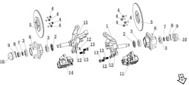 Kandi Kruiser Element OEM Brake Caliper Parts (4P)