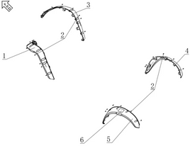 Kandi Kruiser Element OEM Fender Trim Components (4P)