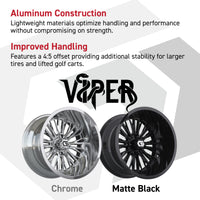 Wheel, Viper 14x9, Gloss Black