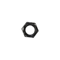 CASTLE NUT, HEX, M12 X 1.25, BLACK