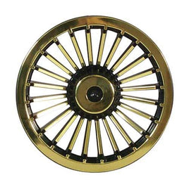 WHEEL COVER, 8" TURBINE BLACK/GOLD