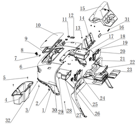 Kandi GOAT 2P OEM Front Trim Parts