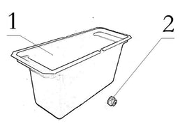 Kandi Element 4-passenger OEM ice bucket and storage assembly diagram, part M1203-7501021