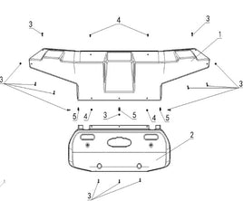 FRONT BUMPER UPPER TRIM ASSEMBLY diagram