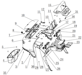 Kandi Kruiser Pro 4P Forward OEM Front Trim