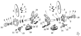 Kandi Kruiser 6P OEM Brake Caliper Parts