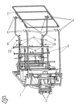 Kandi Kruiser 6P OEM A & B Pillars & Roof Assy