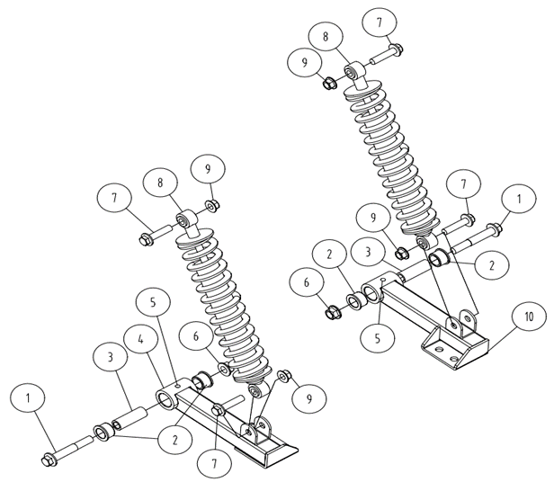 Mini Golf Cart — REAR SHOCK ABSORBER| Canyon Lake Mobile