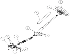 Kandi Mini Cart OEM Steering System Components