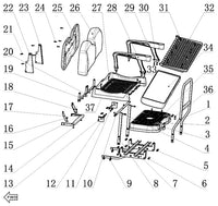 Kandi Kruiser OEM Rear-Facing Seat Assembly 2,4,6 passenger