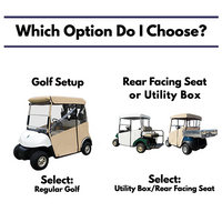 3-Sided Universal Fitted Golf Cart "Over the Top" Cover